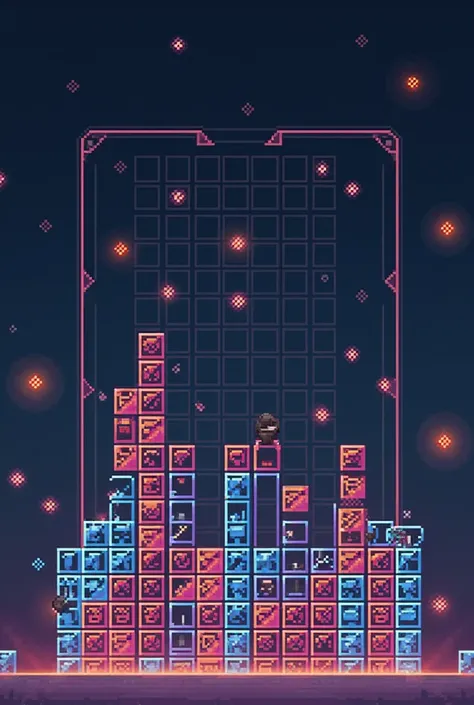 A tetris grid where each square is 50 pixels wide