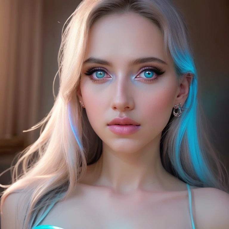 a angel celestial being con alas, highly detailed intricate features, glowing eyes, iridescent skin, flowing celestial hair, celestial patterns, ethereal and otherworldly, beautiful detailed face,8k, ultra-detailed, photorealistic, masterpiece, dynamic lig...