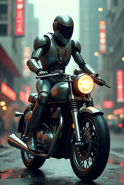 robot rider a royal enfield
