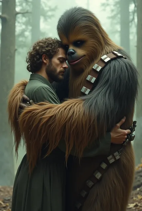 Jeffrey Dahmer and Chewbacca hugging