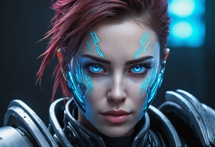 face woman powerful armor, sharp look,
frost, calls, perfect details, (best quality, 4k,
high resolution, masterpiece:1.2), ultr...