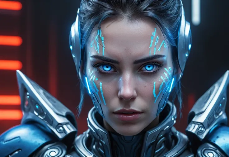 face woman powerful armor, sharp look,
frost, calls, perfect details, (best quality, 4k,
high resolution, masterpiece:1.2), ultr...