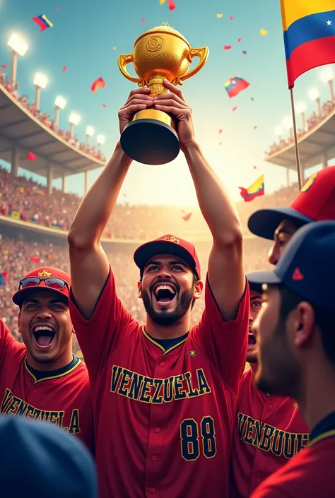 venezuela, Lifting the baseball cup.