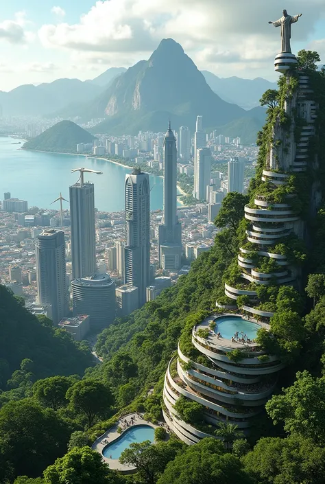 Make an image of the future of Rio de Janeiro in 150 years 
