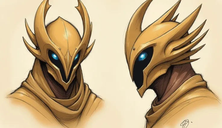 draw some sketches of fantasy helmets, corresponding to the midcore-styled sharpness, angular graphics, sketch, sketch, concept, Concept art, Digital art, Helmet “Песнь Пустыни”, Sand people are creatures, whose bodies are made of sand, allowing them to bl...