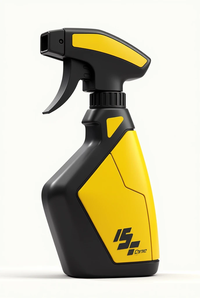 Subway surfers kind design 
of spray bottle in black and yellow color 