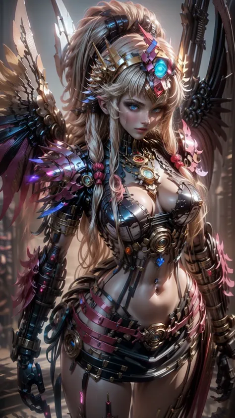 1woman, in a sexy transparent white gold low-cut lace armor, cleavage, small bust, (low rooted breasts:1.37), lotus flower tattoo on her hand, head jewelry, violet necklace, jade belt , toned abs, a beautiful fantasy empress, beautiful celestial mage, beau...