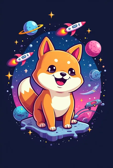 I want a logo for my memecoin called ShibaSpaceX
