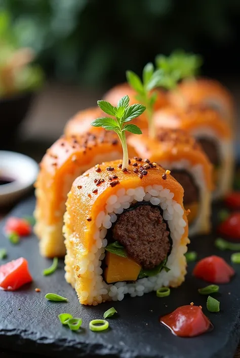 hamburger sushi