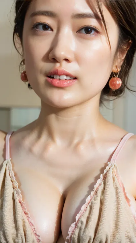 (masterpiece、Highest quality、Very detailed),Nose Piercing、Piercings on lips、Bottom Piercing、Beautiful woman、High heel earrings、Beautiful lips piercing、Lips of laughter and smiles、Teasing the lips of the face。 、lipstick color、Pink lipstick、lips、Glowing red ...