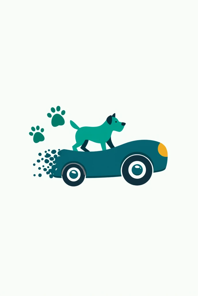 Create a modern and friendly logo for "TransPet", a pet transportation and rescue service. The logo should convey confidence, care and dynamism. Use colors that evoke safety and affection, like shades of blue and green. Include visual elements that represe...