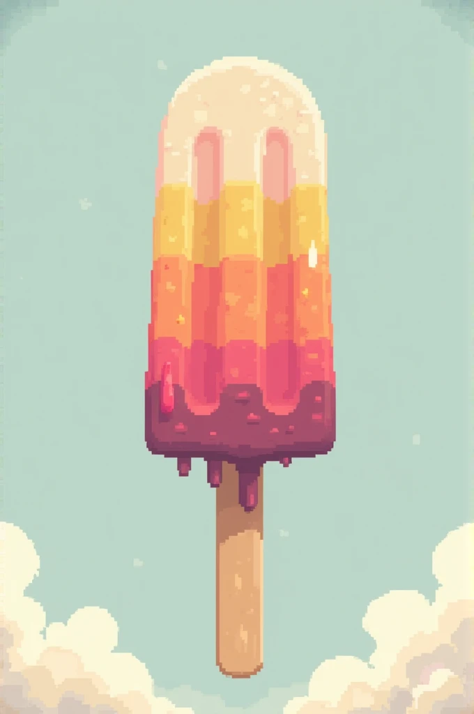 Pixel art of a popsicle