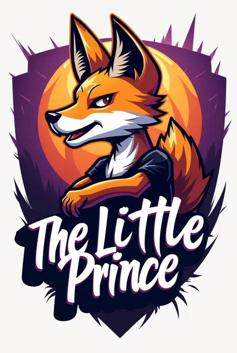 Create a U17 basketball team logo in the style of the Lakers for a school basketball team The Little Prince, the team mascot is a fox. Logo radical. 