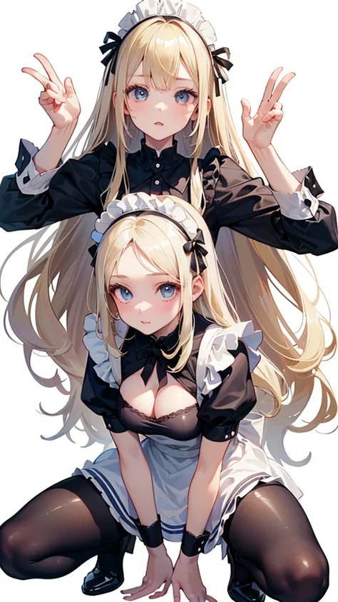 
(((((3 girls:1.3、Maid clothes:1.3、squatting:1.3、 spread legs:1.3、super long hair)))))、(((forehead、huge breasts:1.3、3 girls:1.3、white blond hair:1.3、cowboy shot:1.3、A calm face、long hair、Northern Europe、White、beautiful girl、White Blonde、Blonde、White backgr...