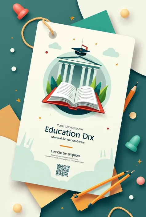 A visiting card related to education day