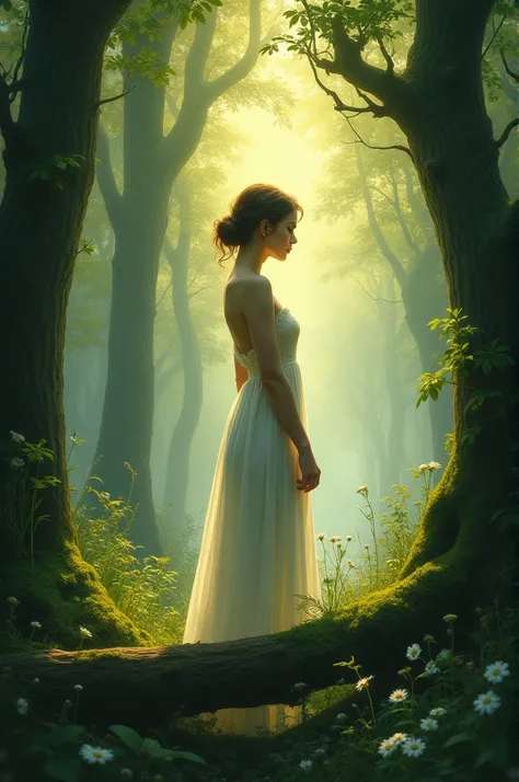 Woman in the forest 
