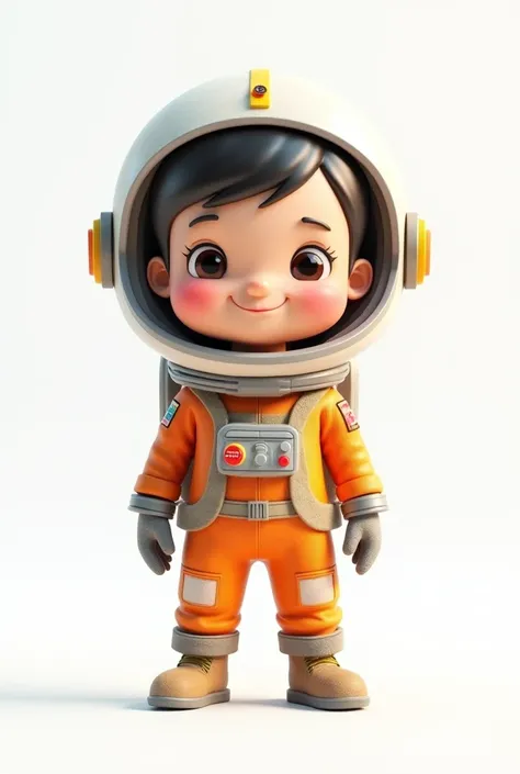 Cute Astronaut for 3d illustrator and white background