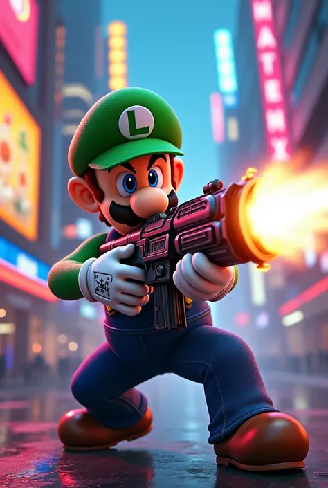 luigi 
playing fps ganes