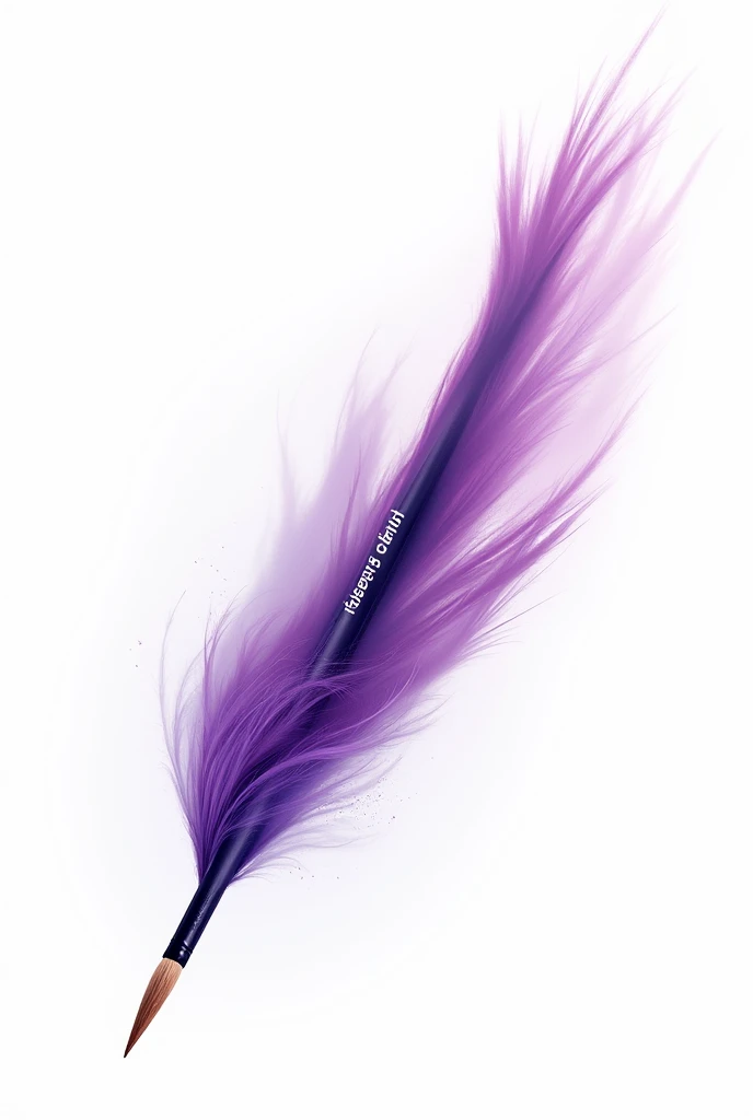 Logo of a paintbrush making a purple stroke with a white background and saying the magic of the brush