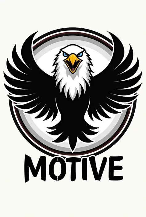 Ek aggressive eagle ka logo type image generate kijiye or uske niche ki empty plate pe likhiye "HARDMOTIVE"