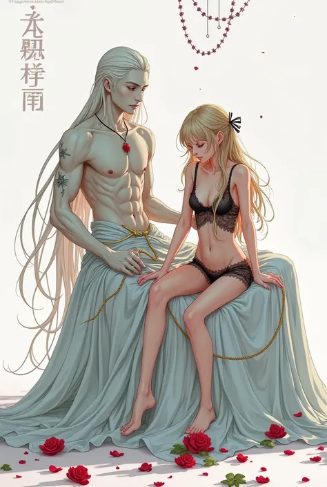 A girl is shy of a guy,,a strong orgasm with a scream, a beautiful Kunzite / malachite man with long white hair, A beautiful kunzite / malachite man with long white hair, European appearance, a handsome man, beautiful skin, beautiful body, Sailor Venus, a ...