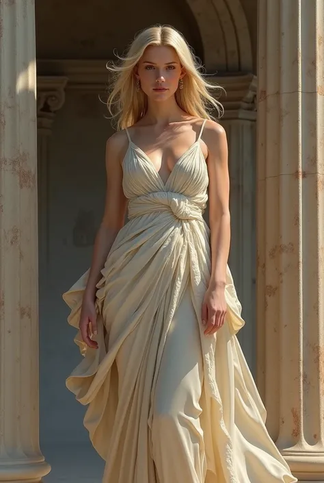 Semi-nude Athenian goddess