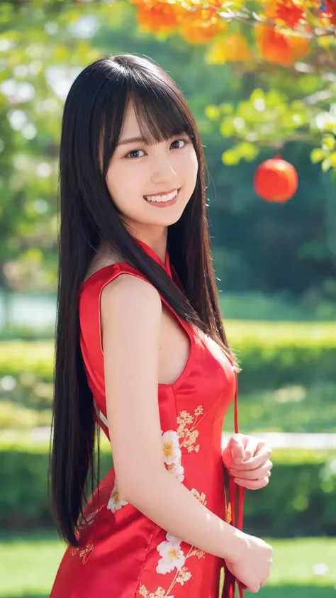 one girl,(wearing a sexy chinese dress:1.2),(raw photos, best quality), (realistic, photo-realistic:1.4), masterpiece, very deli...