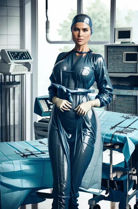 nurse uniform,hospital, latex nurse suit,nurses,busty,elbow gloves,labcoat,black hair woman,pink eyes , gigantic ,medical instruments,asian nurse,two nurses,speculum,examination room,oversize ,big ass ,strap on, lay on table ,legs spreaded,giving birth,gyn...