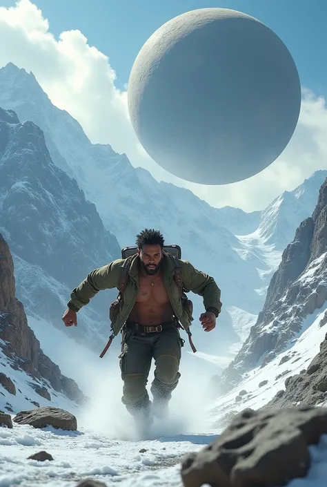 Nigga man running away from asteroid on Himalayan 450