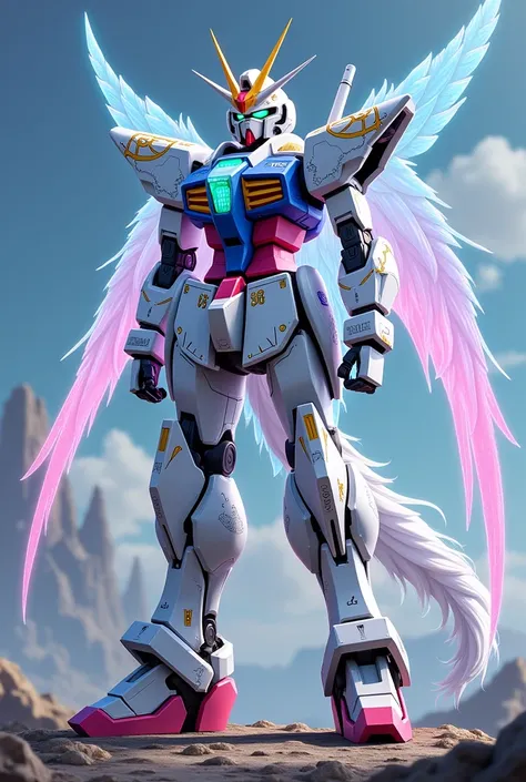 Mobile Suit Gundam，Combined with the Unicorn，The characteristics of the unicorn fairy are distributed all over the body，Maintain the V-shaped antenna configuration