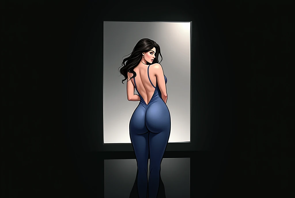 A girl show the big  Ass