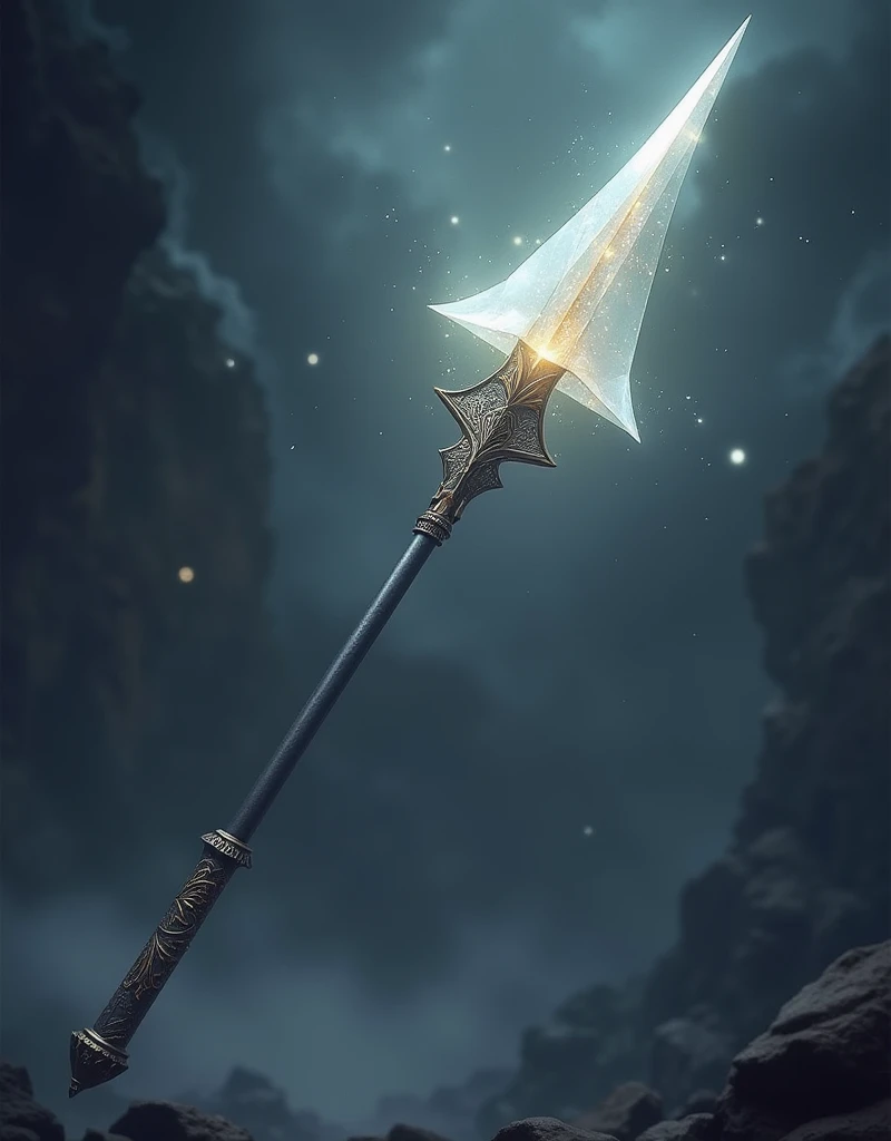 **Messenger’s Spear (Object)**:  
    - A long spear with a metallic shaft and a sharp, pointed tip, glowing faintly with divine energy.
    - The base of the spear should have small engravings representing the power of the heavens.