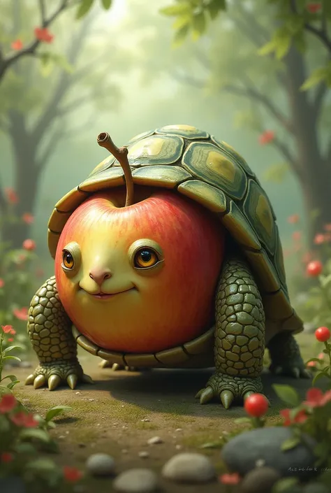 merge an apple with a turtle