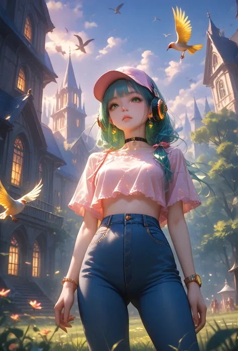 score_9, score_8_up, score_7_up, dramatic lighting, highly detailed, high budget, bokeh, cinemascope, moody, epic, gorgeous, film grain, grainy, masterpiece, best quality, perfect anatomy, very aesthetic, official art, 8k, anime girl, Dressed in a crop Top...