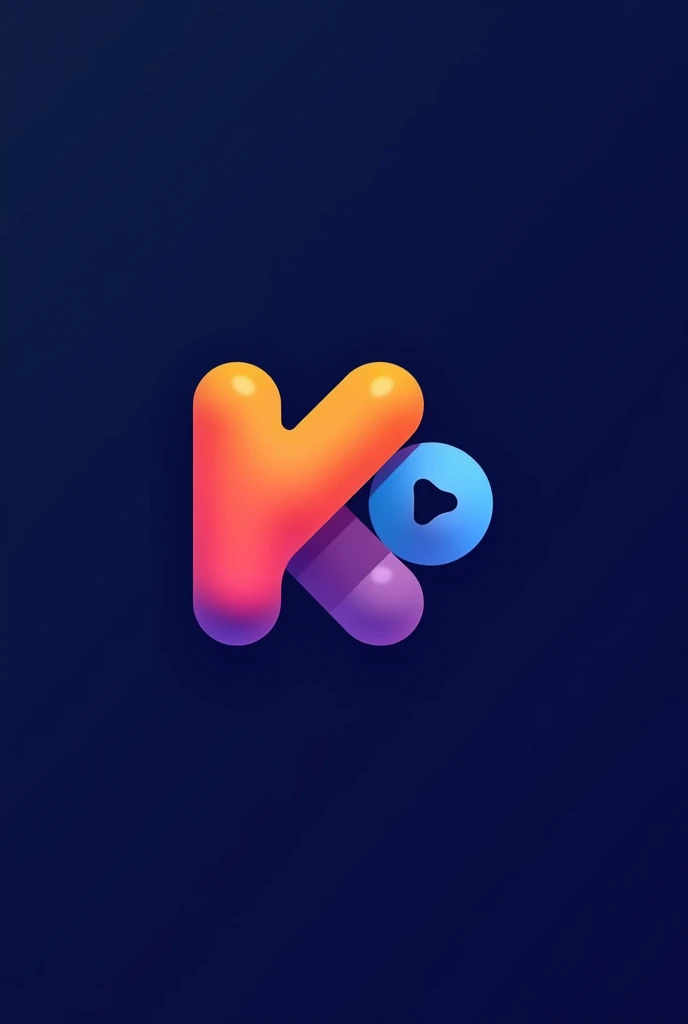 Create a flat vector, illustrative-stylemark logo design for a financial app named KoshPal, The letters are rounded and friendly, conveyingability. Use a vibrant colour to represent and stability, paired with a deep blue for trustworthiness . Do not show a...