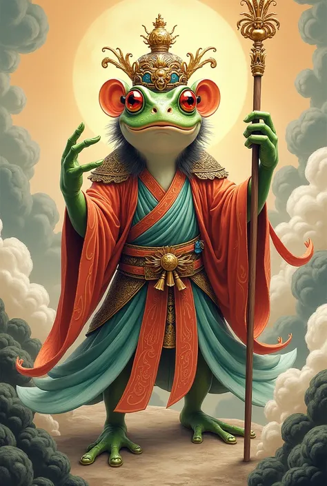 An frog as a frog wukong and as a king with assistant sex