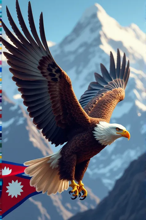 American eagle with nepal flag encrypted 