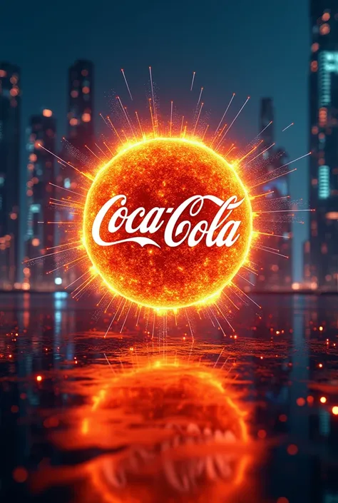 An image that conveys the concept of a company called Solar, from an area that works with data and information and the Coca Cola brand
