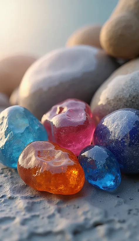 create a wallpaper full of natural precious tumbled stones