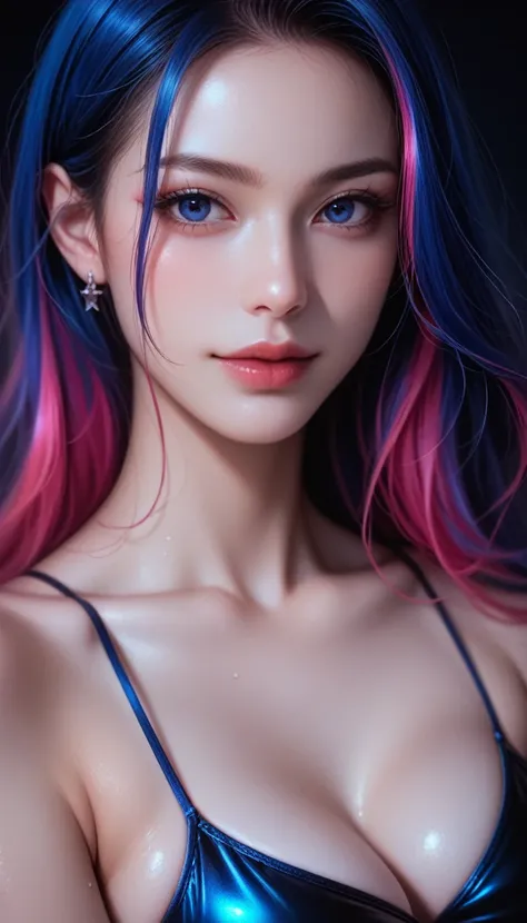 score_9, score_8_up, score_7_up, 32k,masterpiece, highest quality, 
photo realistic, vibrant colors, chiaroscuro lighting, dark theme,
a sexy woman wearing a swimwear,
colored hair, lustrous skin, pale skin,
dark midnight sea, dark midnight sky,
close up u...