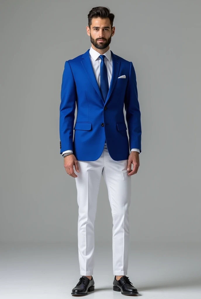 ROYAL BLUE&WHITE PANT SAME TEAM DRESS CODE GENTS 