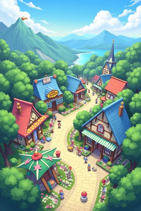 Genrate Pokemon x and y 3ds images of luminous town