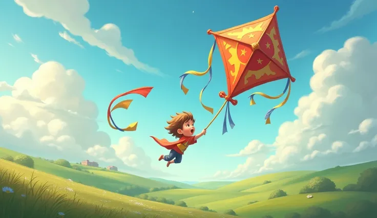 The wind it whispers in my ear,
“Let’s soar together, far and near!”
The magic kite for kids poem 