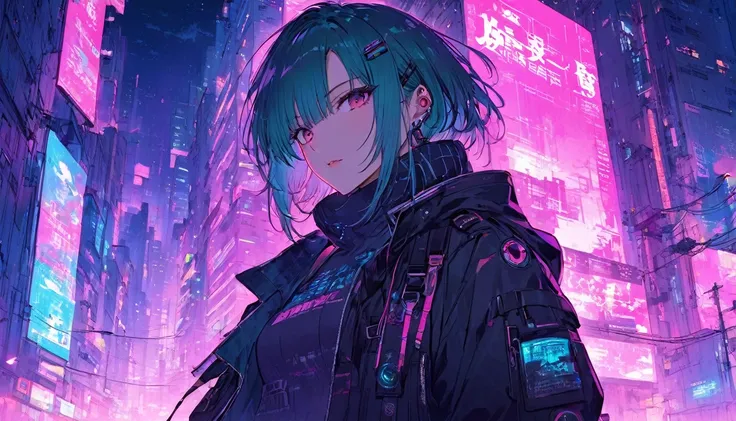 cyberpunk anime style