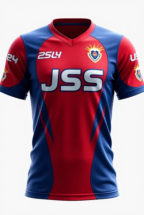 Create one of the best cricket jersey for college
Named as jss cricket team in color of red and blue 
