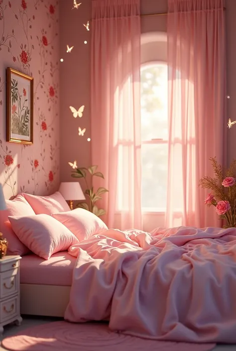 Beautiful pink bedroom only So beautiful fairy bedroom No human only bedroom please 