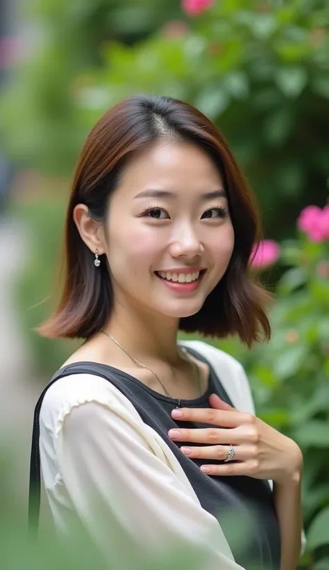 masterpiece,1 beautiful japanese woman, full body, walking in a ginza-tokyo, pale skin, large breasts, single eyelids, age:35, moderate, Contented ,（（dark color t-shirt））, white-Maxi Skirt , necklace, wedding ring, hyper detailed, 8k, photorealistic, profe...