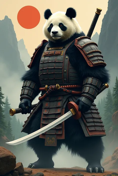 Make a panda samurai pfp