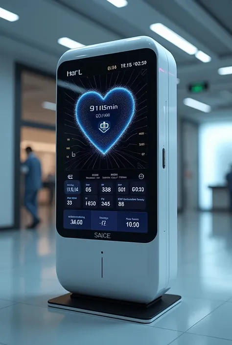 FUTURISIC HEART RATE MONITORING,  BIG FULL SCREEN ,,SQUARE DEVICE 
