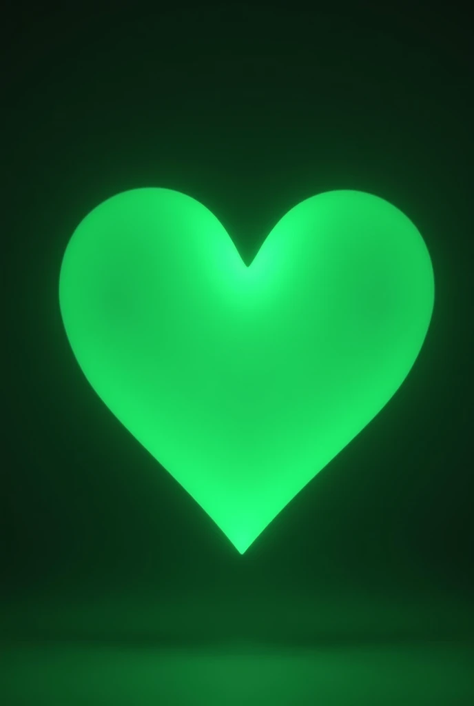 "Create a vibrant green heart symbol that conveys deep emotion and love. The heart should appear bright and lively, evoking a strong sense of affection and passion."